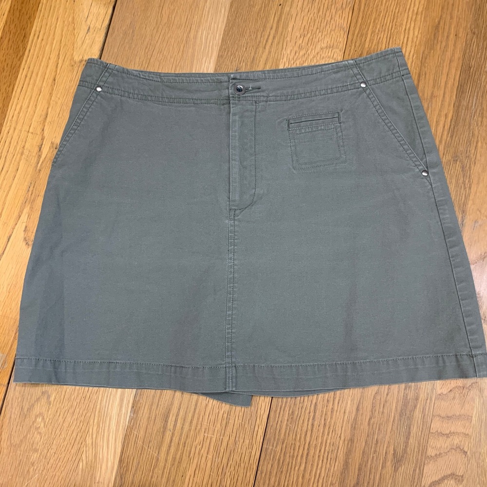 Dockers‎ Women Olive Green Favorite Fit Skort Size 6 Cotton Blend Y2K Pockets
